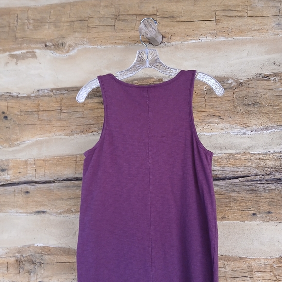 GAP Burgundy Sleeveless Cotton Maxi Dress Small - Picture 6 of 10